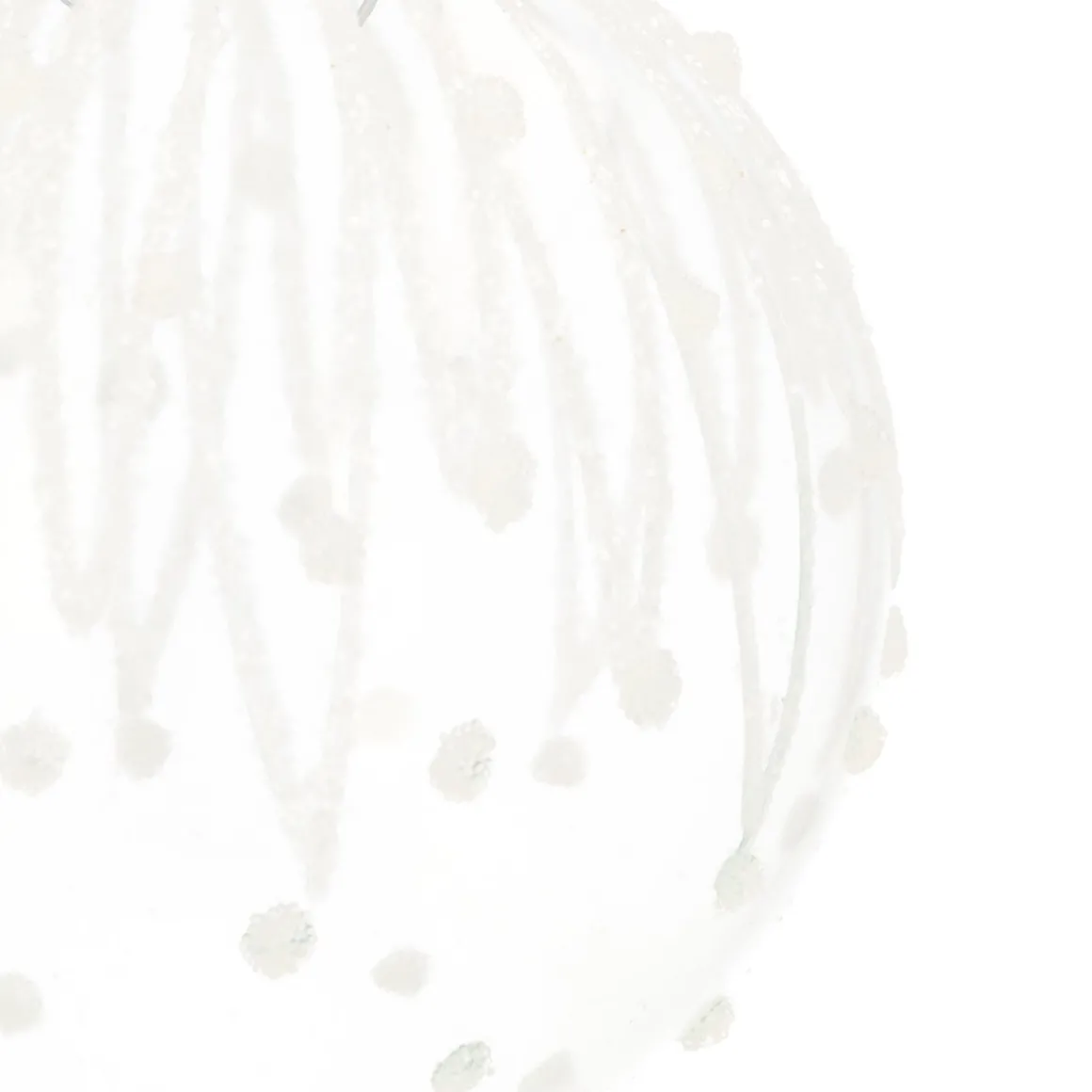 Elegant Transparent Glass Christmas Bauble With Glitters And Dots