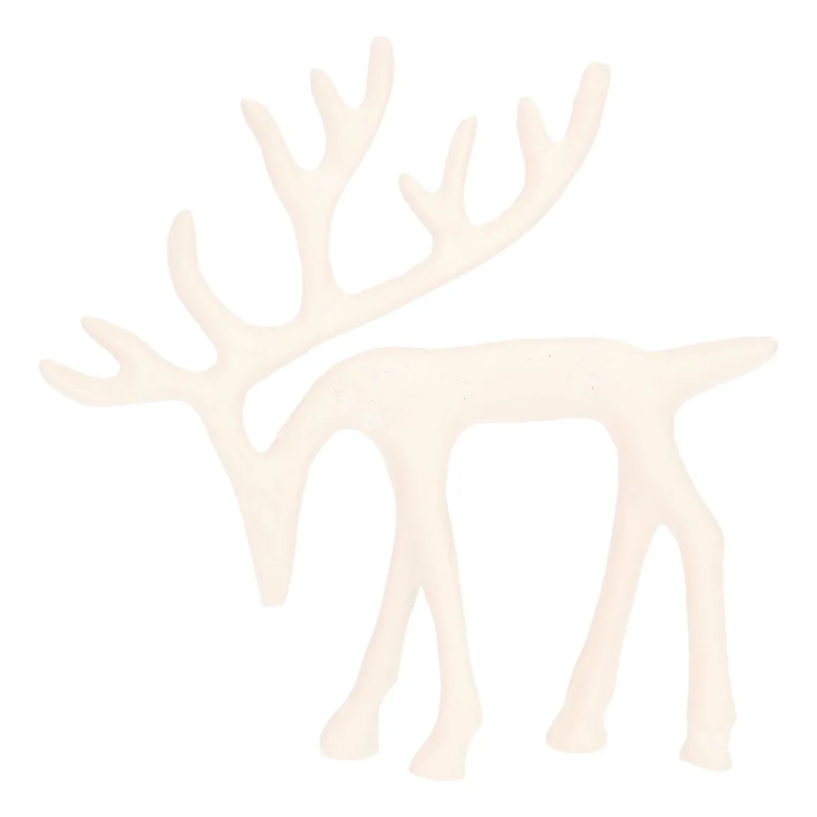 Elegant White Reindeer With Head Down