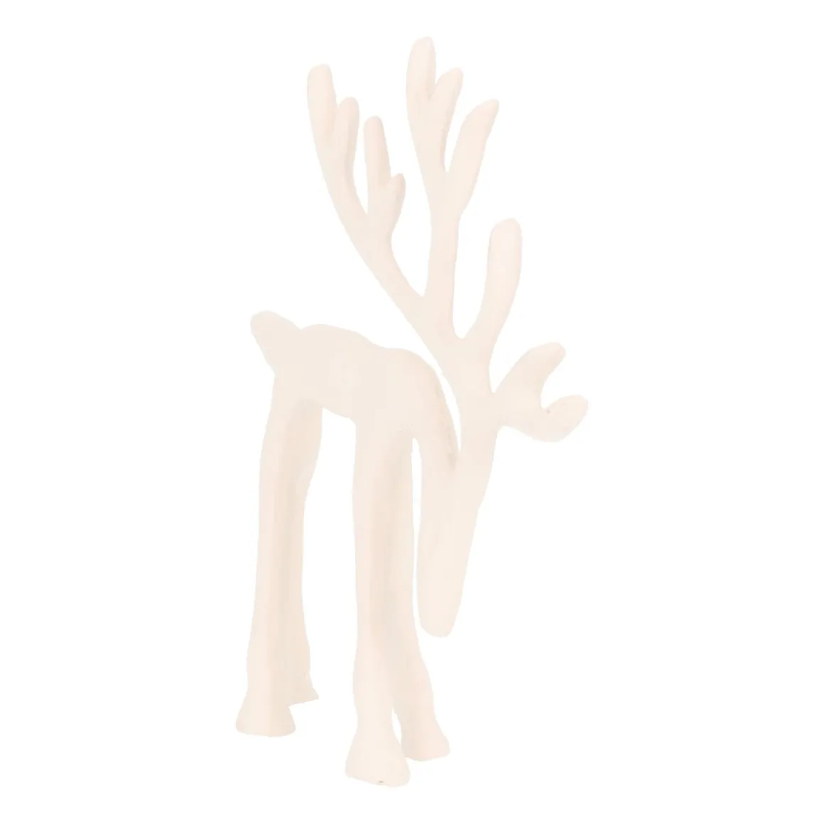Elegant White Reindeer With Head Down