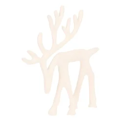 Elegant White Reindeer With Head Down