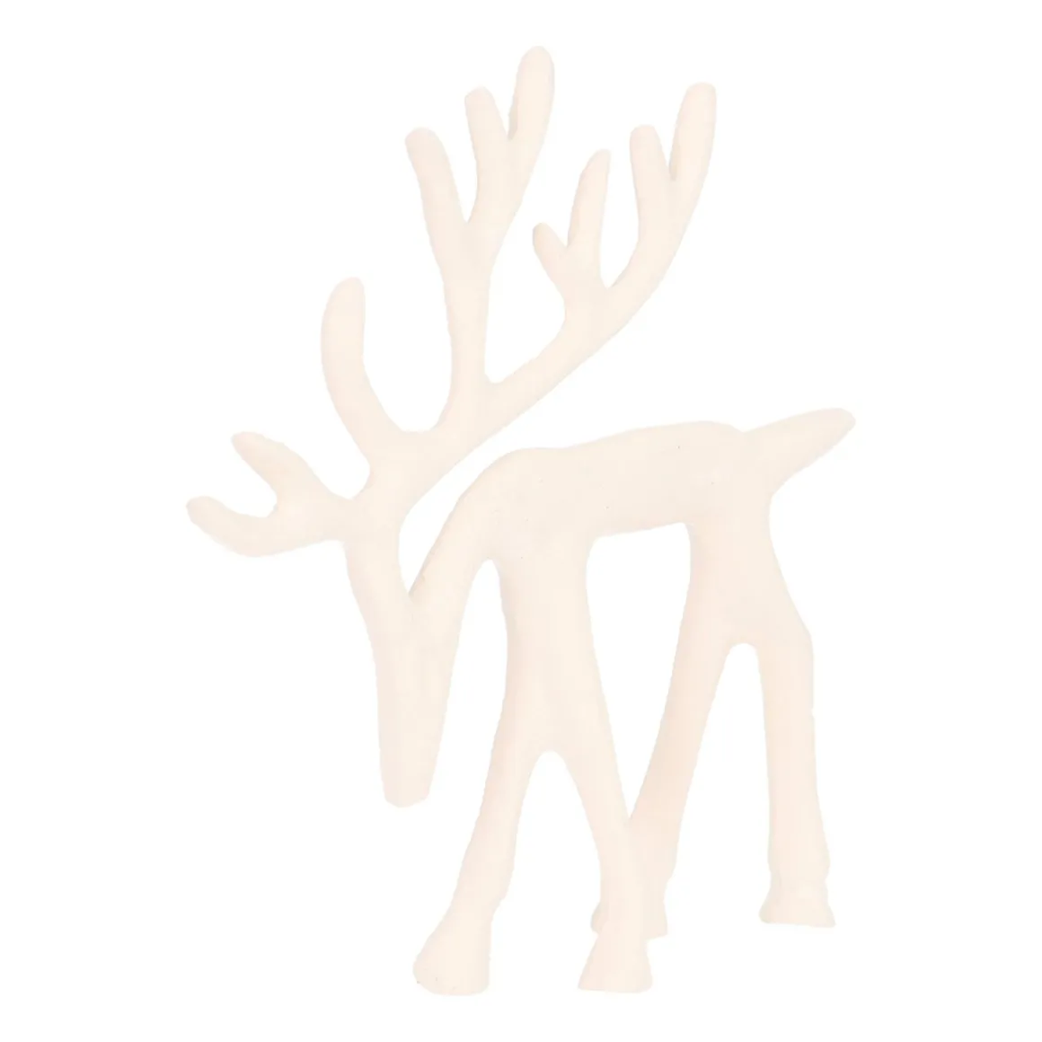 Elegant White Reindeer With Head Down
