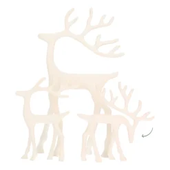 Elegant White Reindeer With Head Down