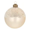 Elegant Wool White Christmas Bauble With Pearl Branches