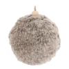 Faux Fur Bauble 8cm Brown