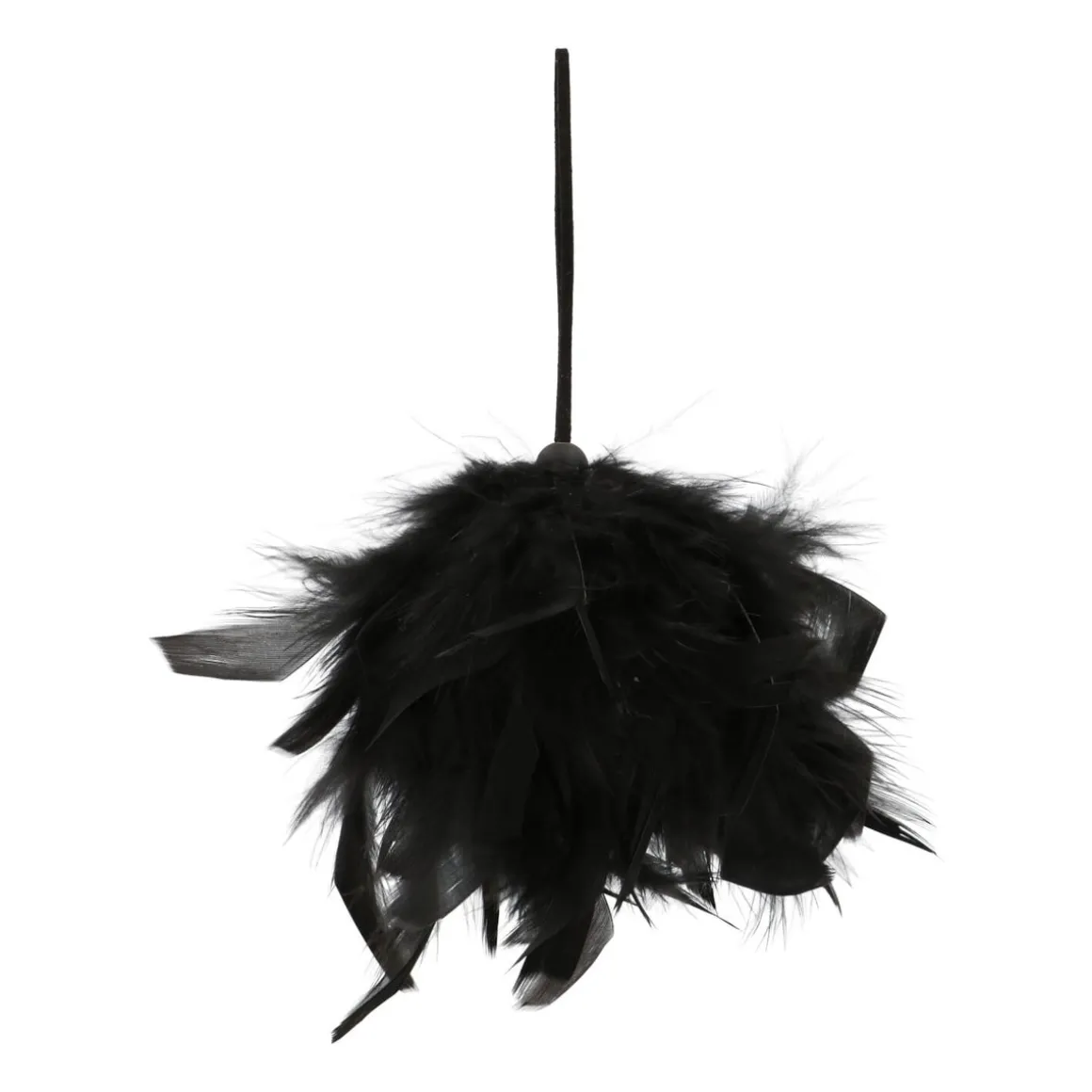 Feather Bauble 8cm Black