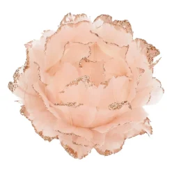 Feather Christmas Bauble 9cm Pink