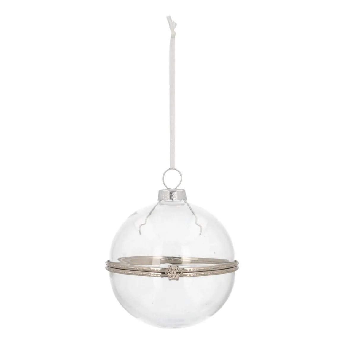 Fillable Christmas Bauble 8cm Transparent
