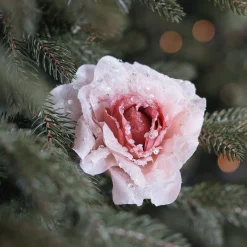 Flower On Clip Dusky Pink 12 Cm