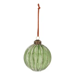 Fresh Light Green Christmas Bauble With Natural Design