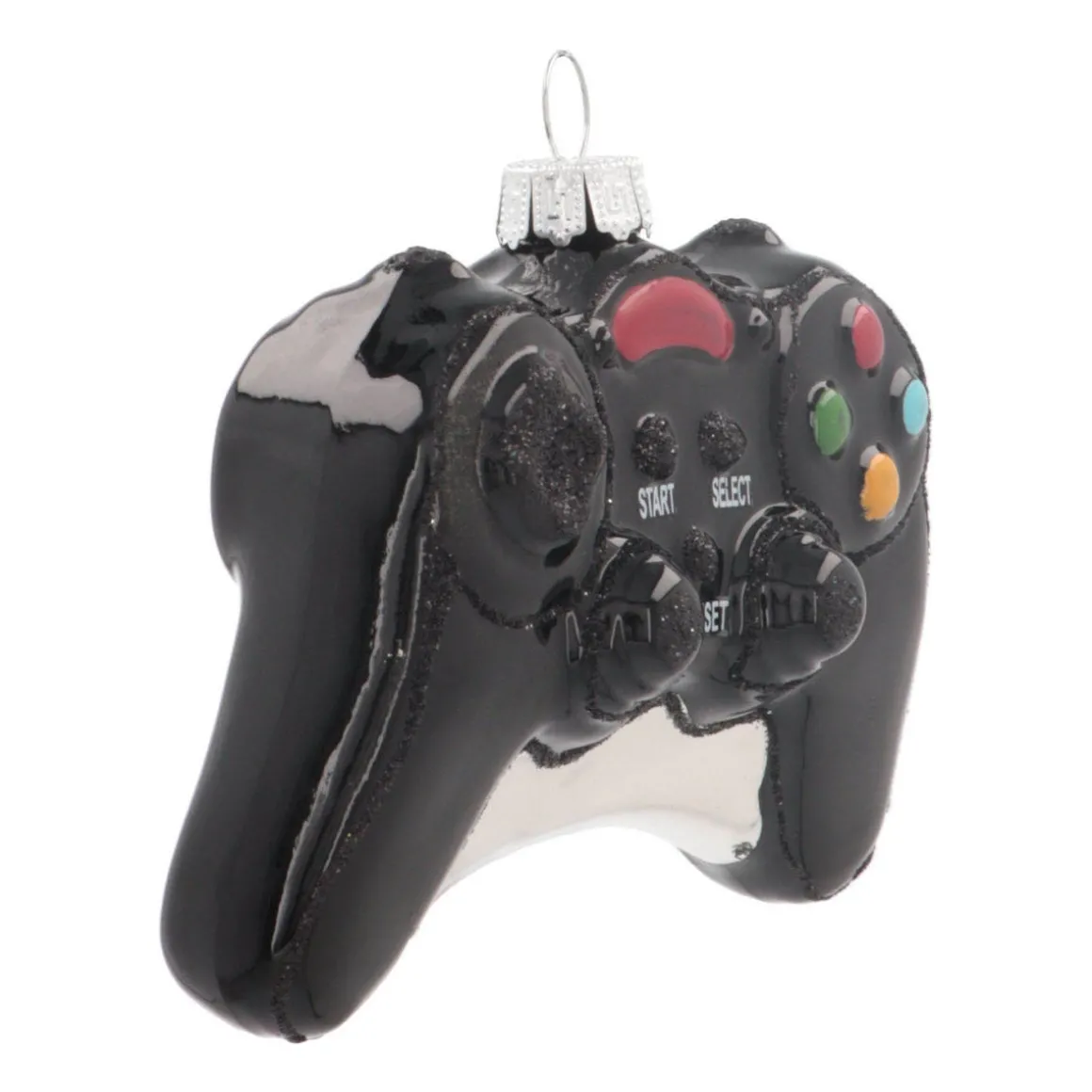 Game Controller Ornament | Glass | Black | 10cm