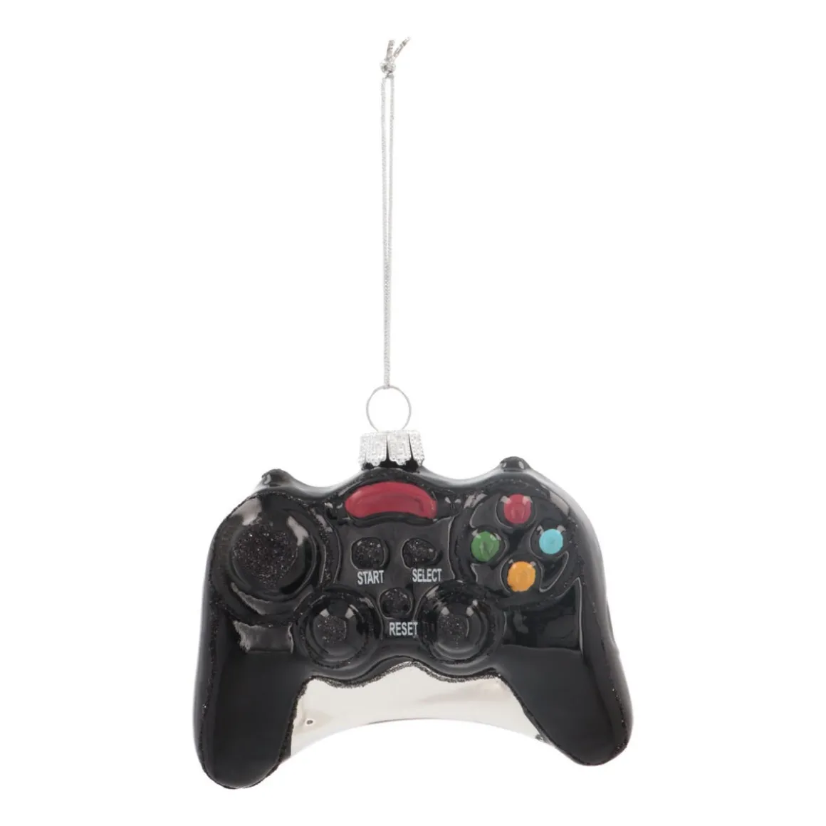 Game Controller Ornament | Glass | Black | 10cm