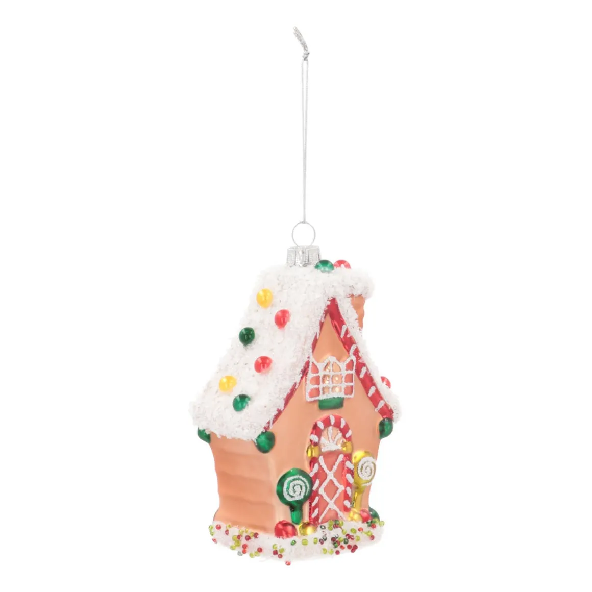 Gingerbread House Christmas Ornament | Glass | Multi | 12cm