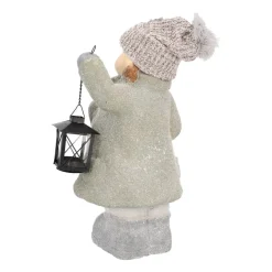 Girl With Lantern Magnesia 40,5cm Grey