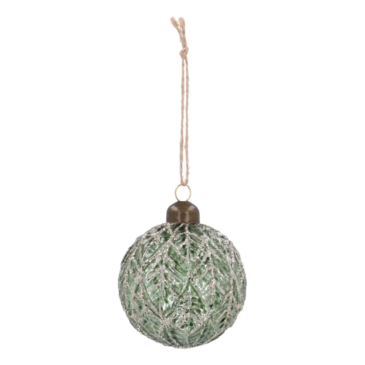 Glamorous Bronze Crackle Christmas Bauble