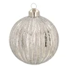 Glass Bauble Lampion | Antique Silver | 8 Cm