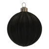 Glass Bauble Lampion | Black | 8 Cm