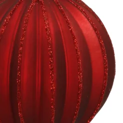 Glass Bauble Lampion | Dark Red | 8 Cm