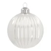 Glass Bauble Lampion | White | 8 Cm