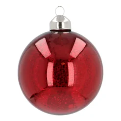 Glass Bauble Mercury | Red | 8 Cm
