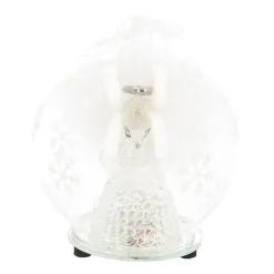 Glass Christmas Bauble LED Angel With Dove 10cm