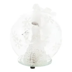 Glass Christmas Bauble LED Angel With Dove 10cm