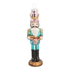Glass Christmas Ornament Nutcracker Drummer | 15 Cm