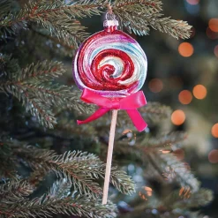 Glass Christmas Ornament Lollipop | Pastel Colours | 20 Cm