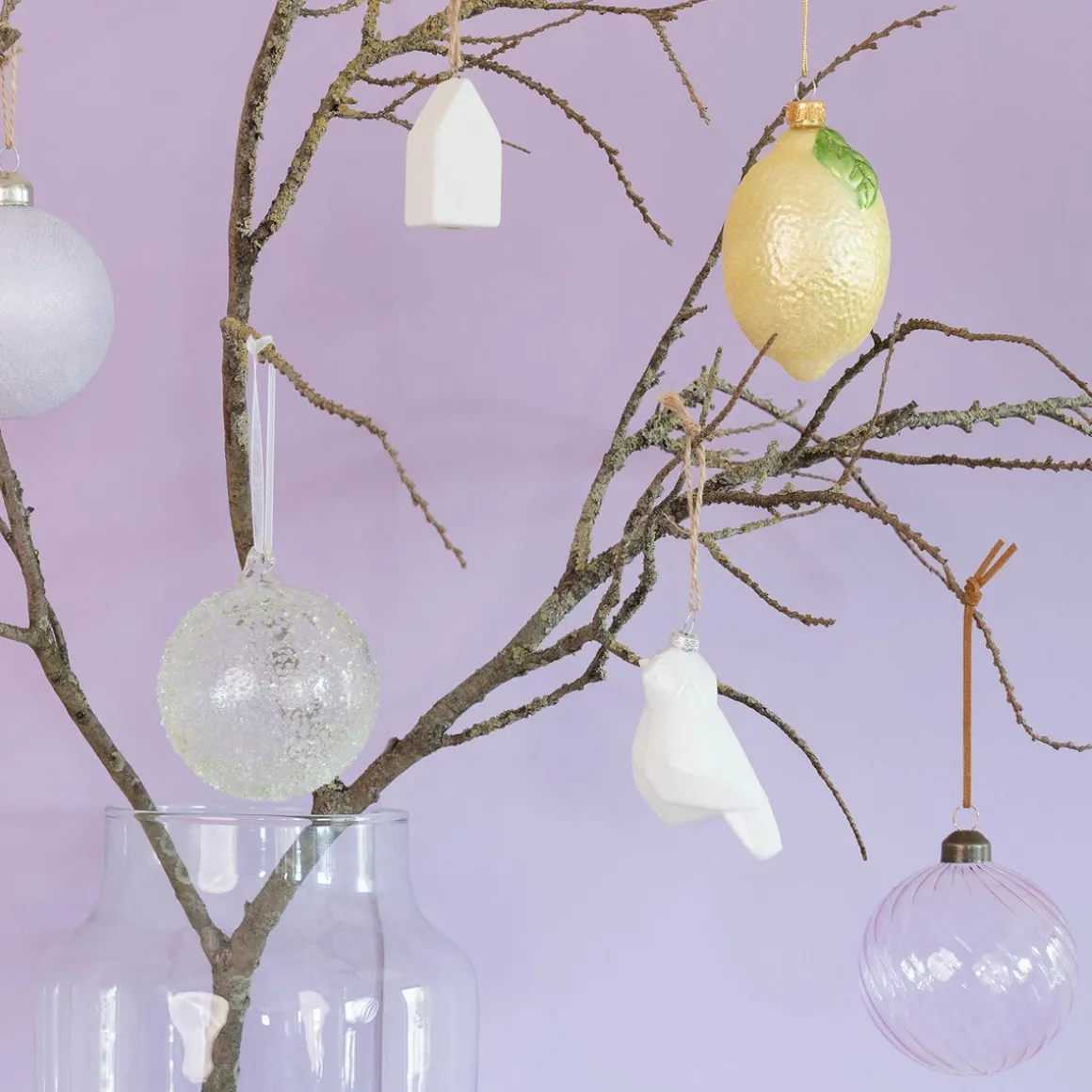 Glass Geometric Bird 9 Cm White
