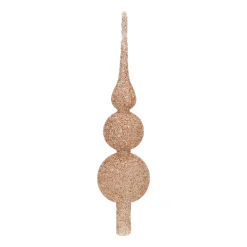 Glass Glitter Tree Topper In Cognac Color