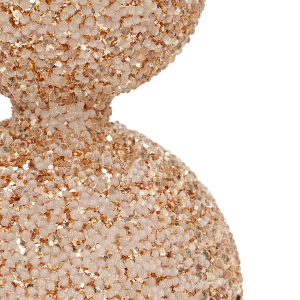 Glass Glitter Tree Topper In Cognac Color