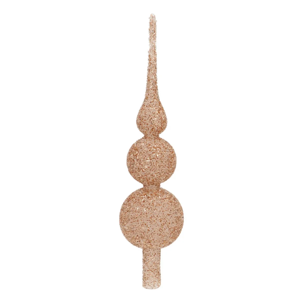 Glass Glitter Tree Topper In Cognac Color