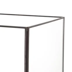 Glass Lantern With Metal Edges