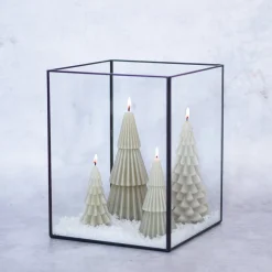 Glass Lantern With Metal Edges