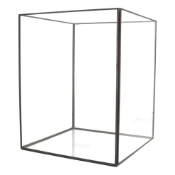 Glass Lantern With Metal Edges