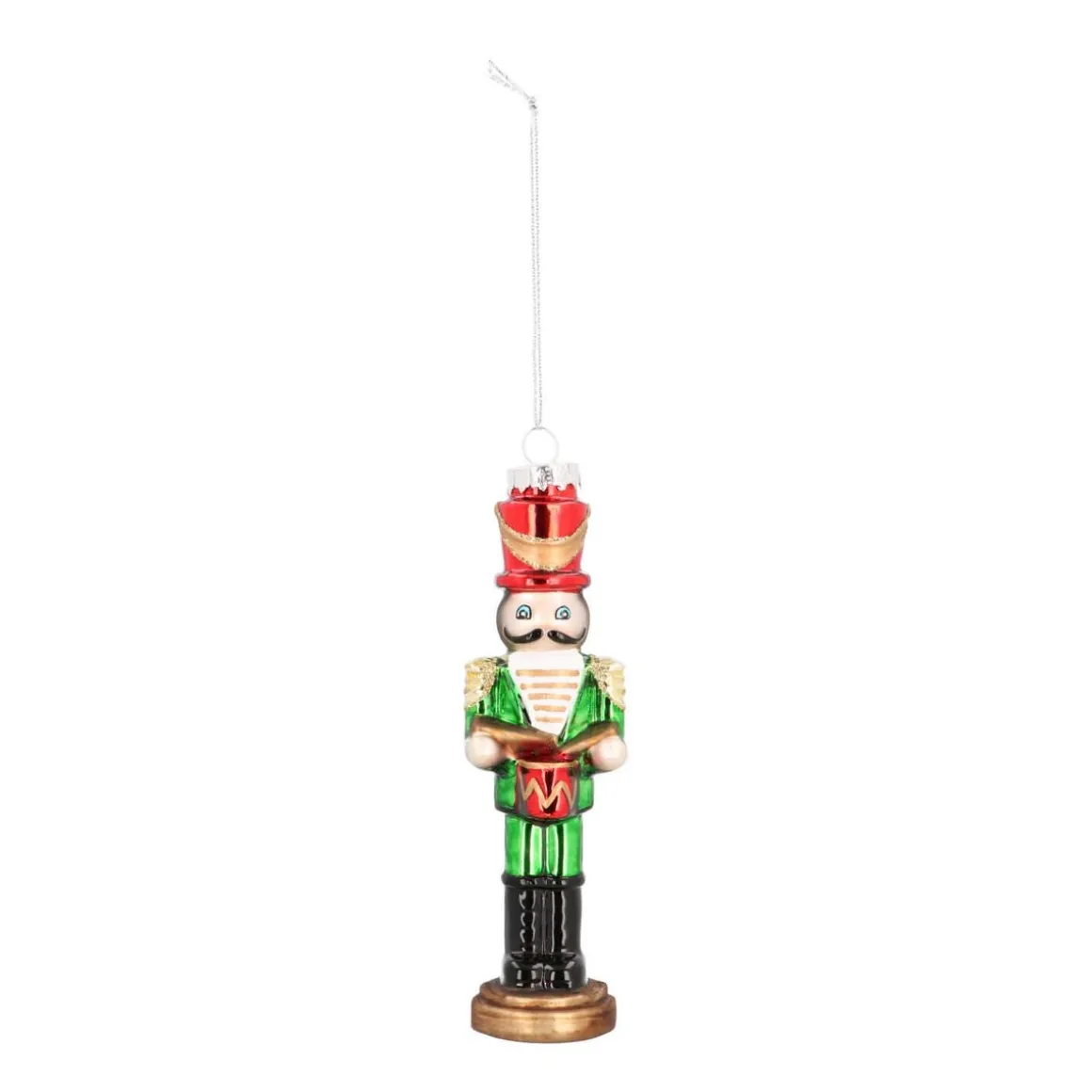 Glass Nutcracker With Drum 15 Cm