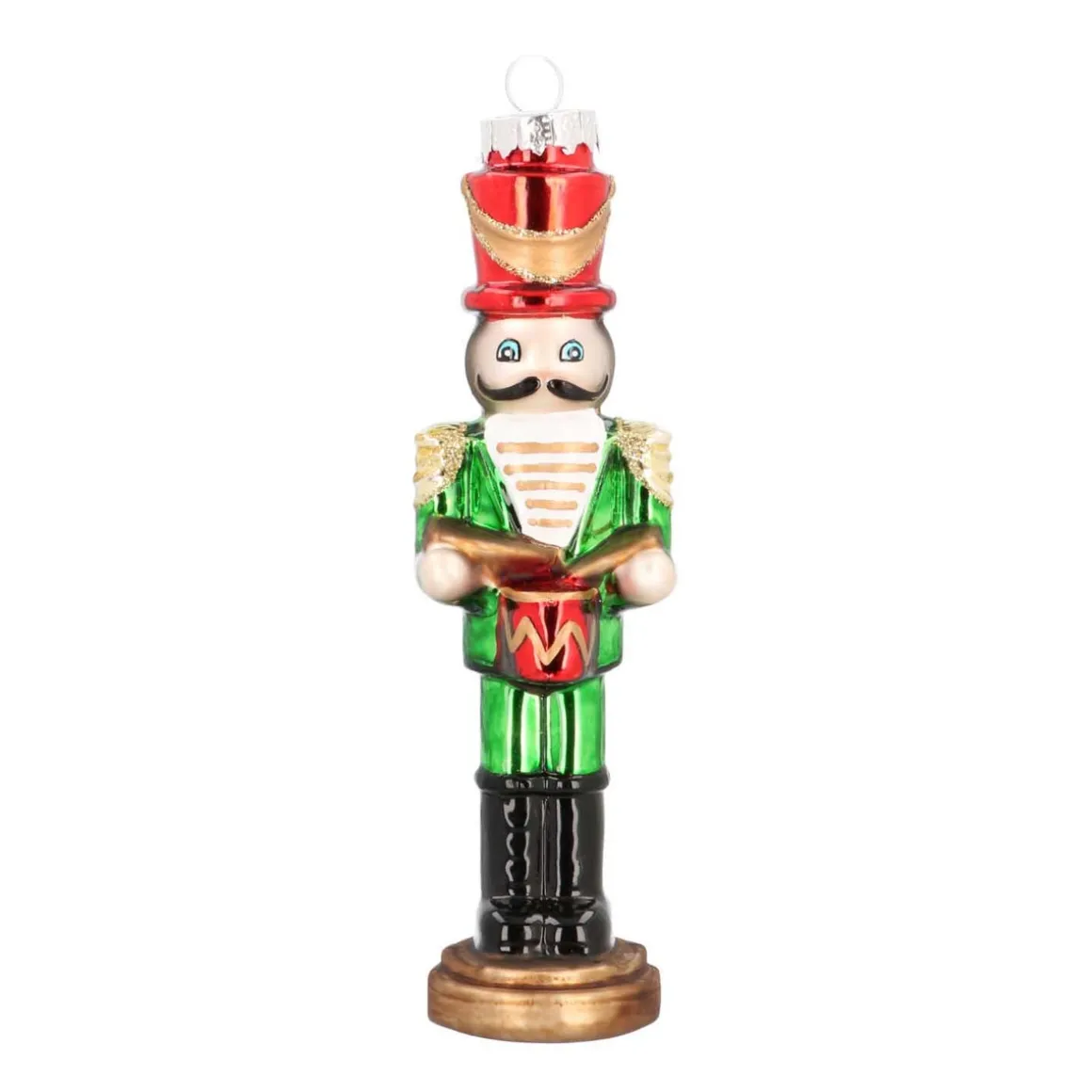 Glass Nutcracker With Drum 15 Cm