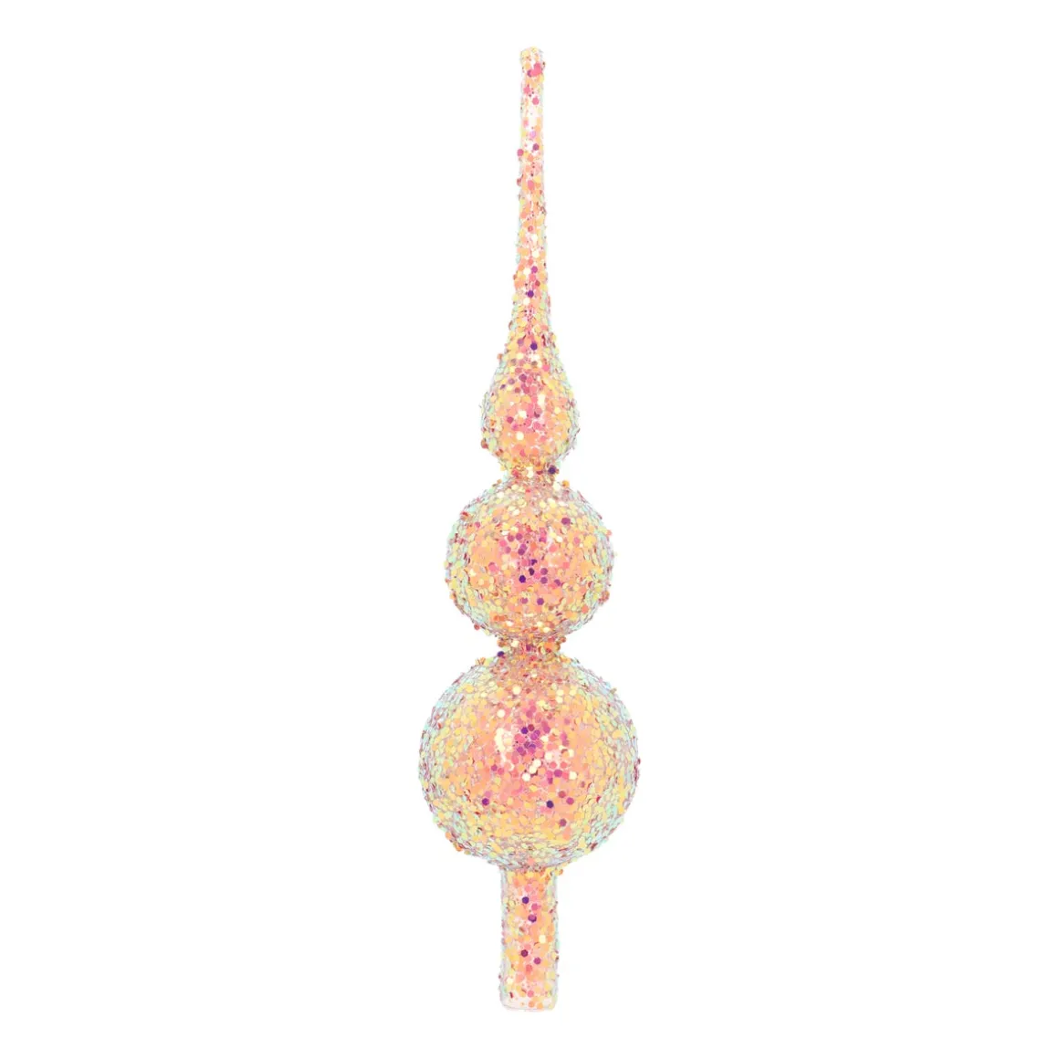 Glass Tree Topper With Galaxy Glitters