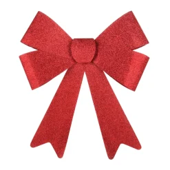 Glitter Christmas Bow 35cm Christmas Red