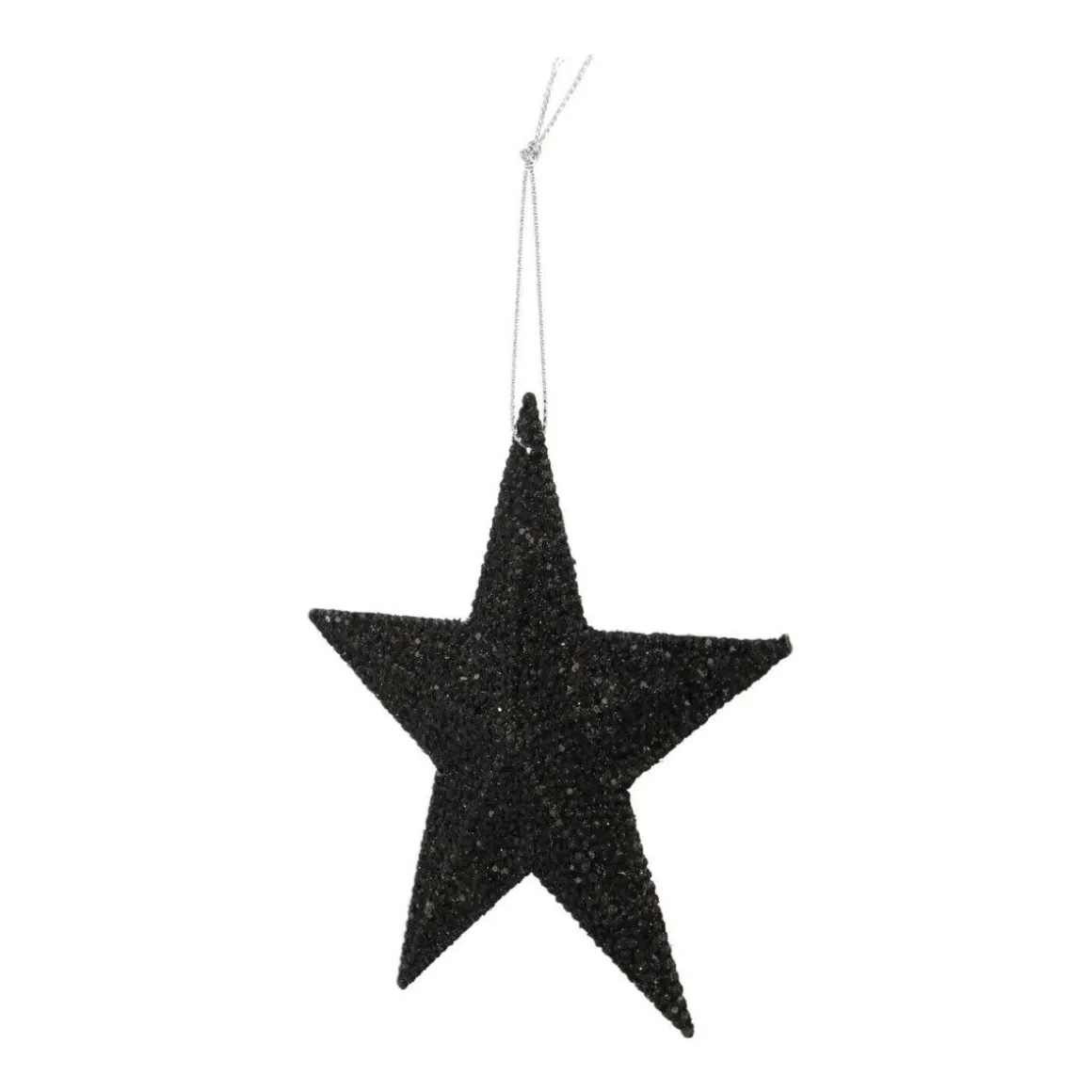 Glitter Christmas Star 11cm Black