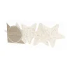 Glitter 3D Christmas Stars 8cm Cream White 4 Pieces