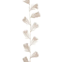 Glitter Feathers Garland 260cm Champagne