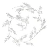 Glitter Garland With Leaves 260cm Silver