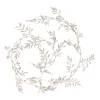Glitter Garland With Leaves 260cm Champagne