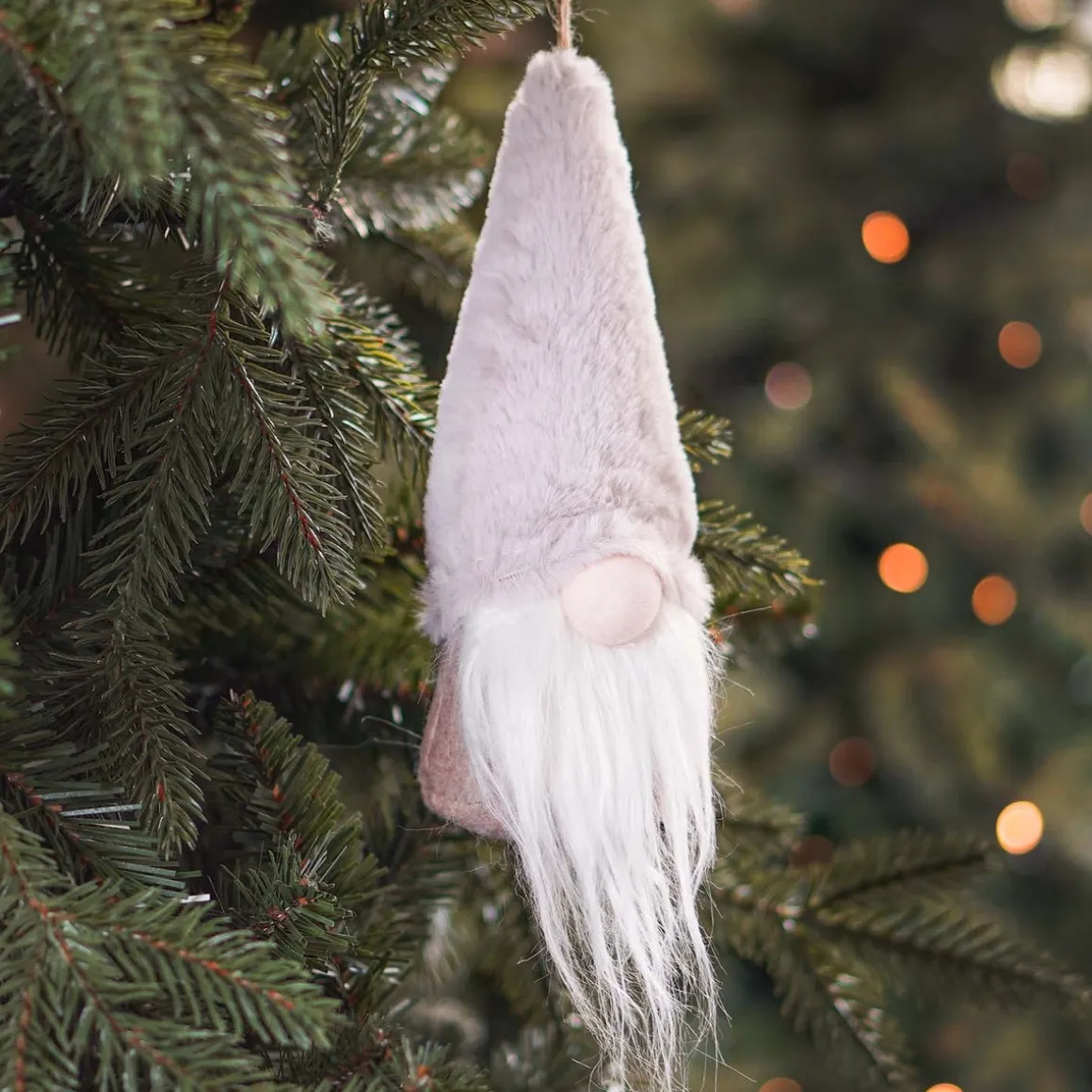 Gnome Ornament | Taupe | Fabric | 20cm