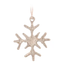 Gold Aluminum Snowflake Christmas Ornament