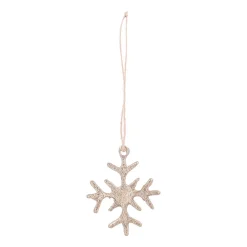 Gold Aluminum Snowflake Christmas Ornament