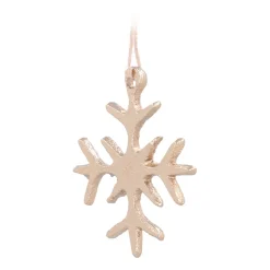 Gold Aluminum Snowflake Christmas Ornament