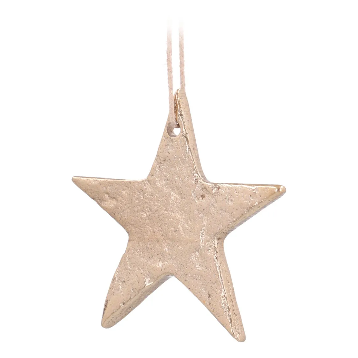 Gold Aluminum Star Christmas Ornament