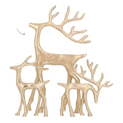 Gold Reindeer With Elegant Antlers