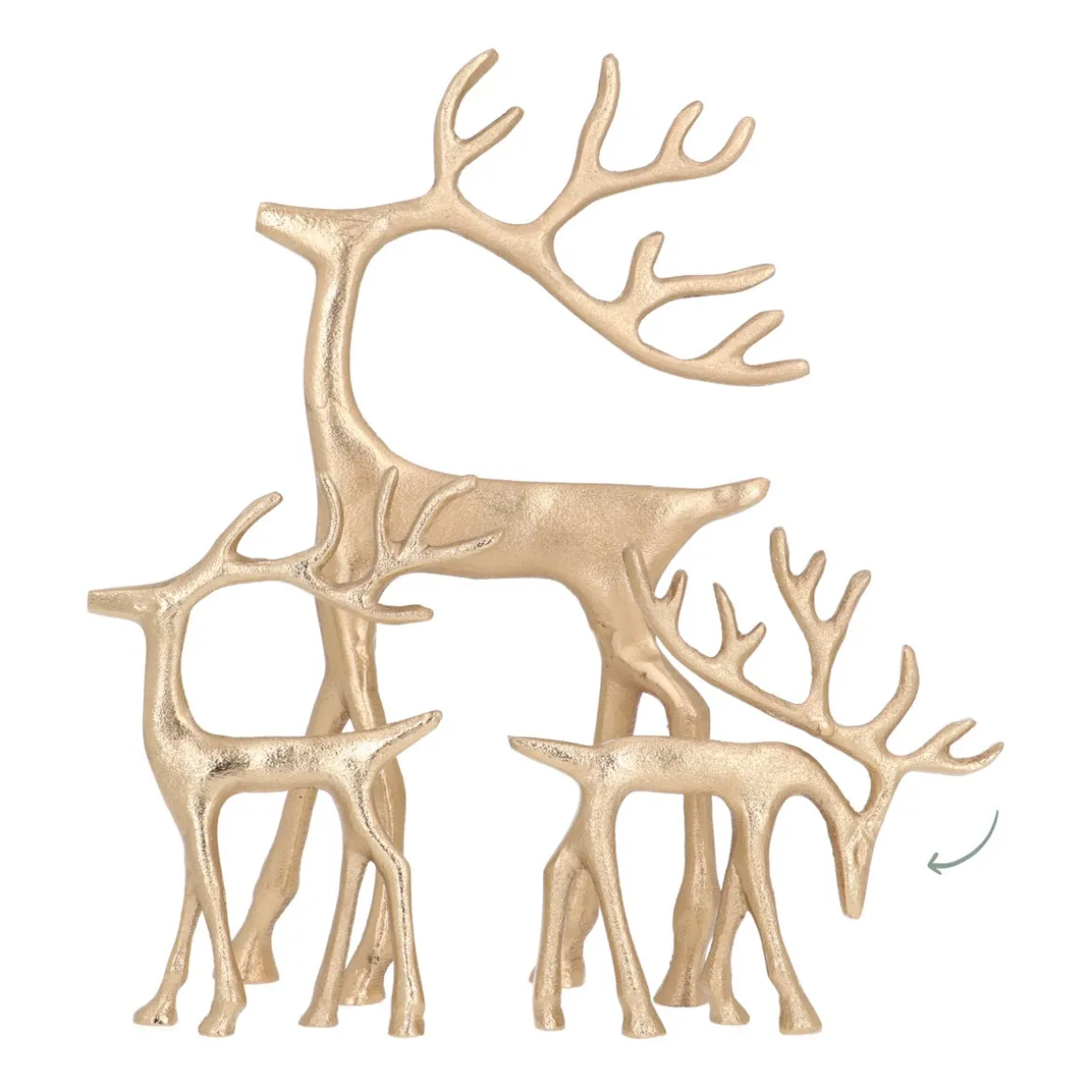 Gold Reindeer With Head Down